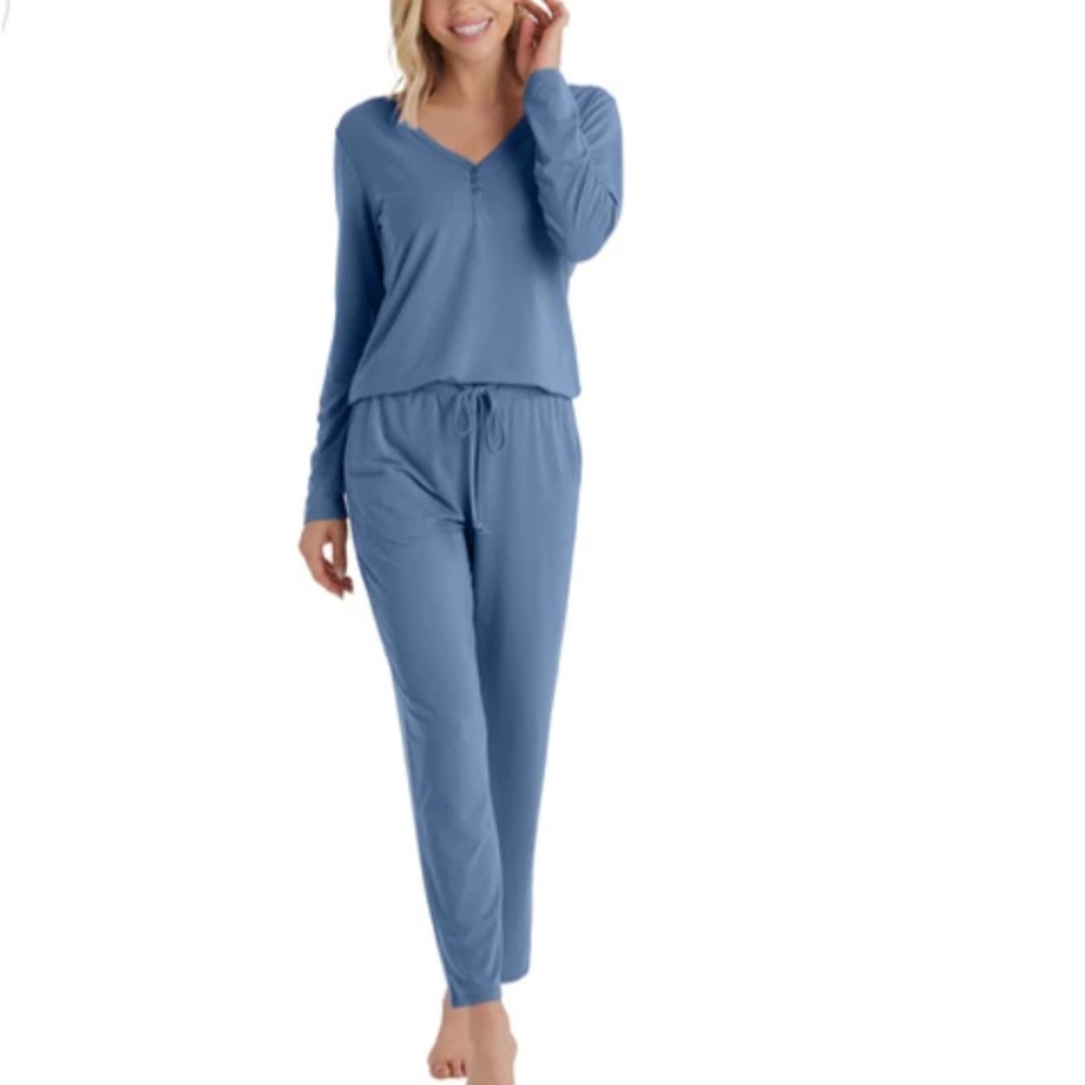 Softies Y-Neck Henley PJ Set NWT - Current Style